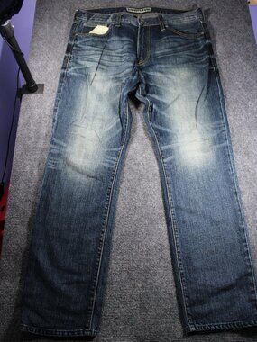 Express Kingston Classic Fit Tapered Leg Jeans Men’s 36 X 32 Medium Wash